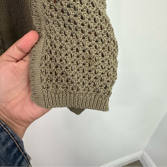 Wrap London Open Front Knit Cardigan Olive Green size 10 - Picture 6 of 6